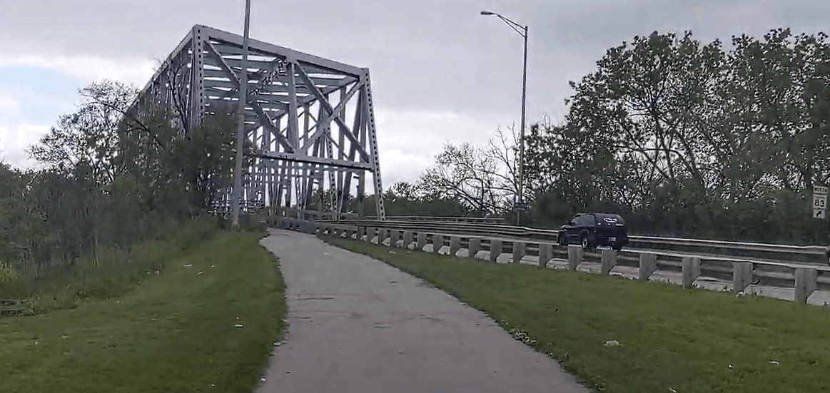The bridge over the Cal-Sag Channel in Crestwood